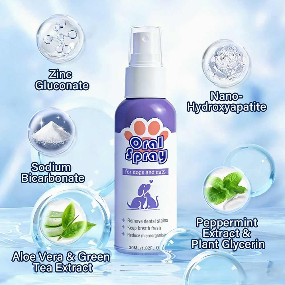 Softvya™ Advanced Pet Oral Spray | Instant Fresh Breath, Target Tartar & Support Healthy Gums 🦷✨