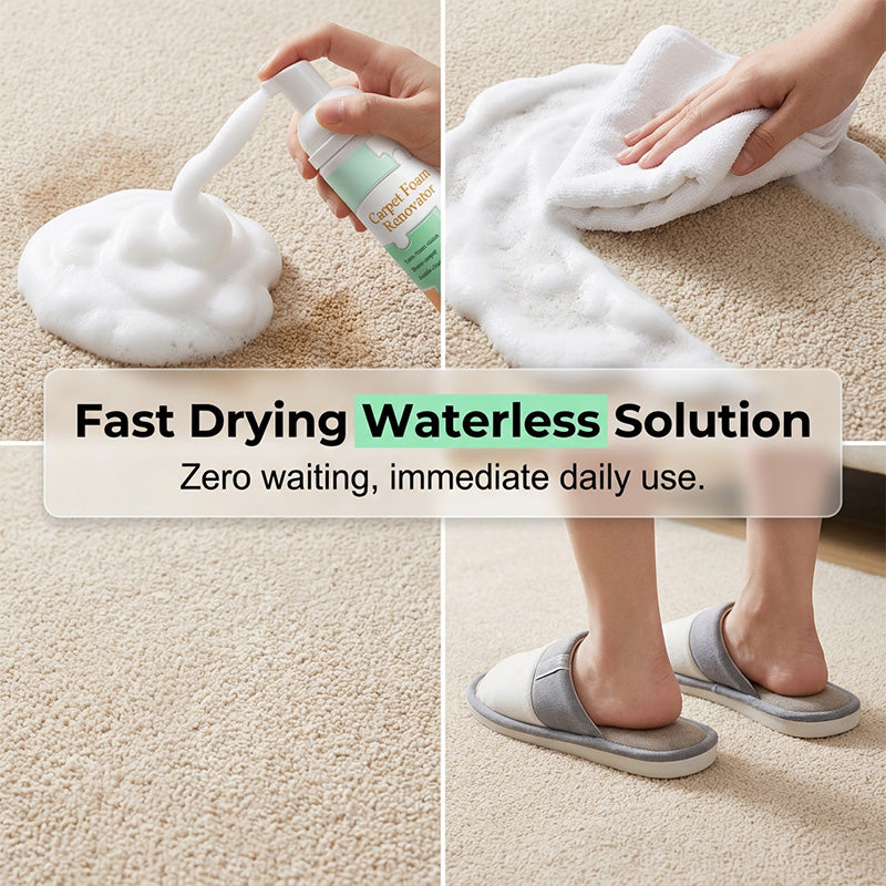🔥Limited Time Promotion 65% OFF🔥Waterless Carpet Foam Stain Remover with Towel