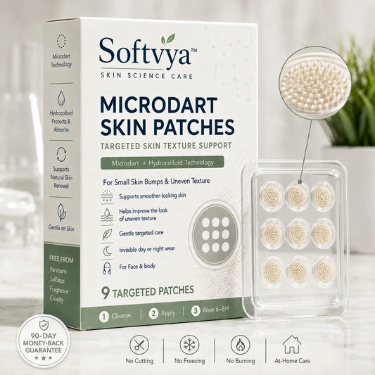 Softvya®2-in-1 Microneedle & Hydrocolloid Patch🍀| Removes Raised Moles, Acne, Flat Warts & Skin Tags | Helps Improve Wrinkles, Scars & Blemishes | Invisible Patches for Face & Body